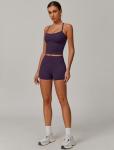 Dark Purple 2 Piece Workout Set for Women
