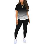 Nimsruc Women's Gradient Black Two-Piece Jogging Set