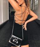 Backless Spaghetti Strap Bodycon Mini Party Dress