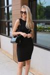 PrettyGarden Black Bodycon Midi Dress for Summer
