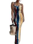Nimsruc Women's Colorful Summer Slip Maxi Dress