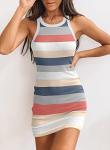Samefar Women’s Multicolor Bodycon Mini Dress
