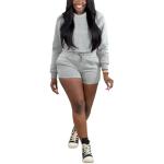 Womens Grey Two Piece Tracksuit Set