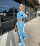 Velour Jogger Tracksuit Set with Crop Jacket