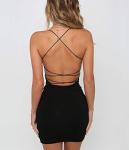 Just Quella Backless Bodycon Mini Dress for Women