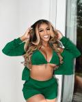 Velvet 2 Piece Set: Shorts and Jacket, Deep Green
