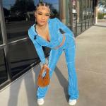 Cozy Velour Hoodie and Jogger Set for Women