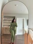 Vssjavun Green 2-Piece Women's Workout Sweatsuit Set