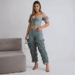 High Waisted Flared Bell Bottom Jeans for Women