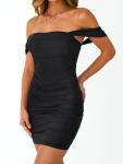 Chic Off The Shoulder Bodycon Mini Dress