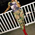 Voghtic Women's High Rise Camo Cargo Pants