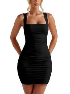 Black Bodycon Corset Mini Party Dress for Women