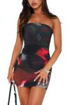 Floral Strapless Mini Dress for Party Nights