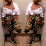 Voghtic Women's High Rise Camo Cargo Pants