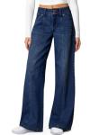 High Waisted Stretchy Wide Leg Women's Jeans