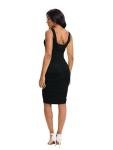 Hoibmasp Women's Sleeveless Ruched Midi Party Dress