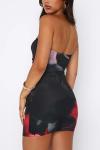 Floral Strapless Mini Dress for Party Nights