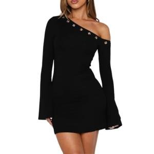 This Dress hugs Your Curves Perfectly, accentuating Your Waist for a Sleek, Feminine Silhouette That Makes You Look Confident and Stylish, mini Dresses for Women Black