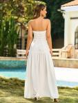 Elegant Strapless Slit Maxi Dress for Weddings