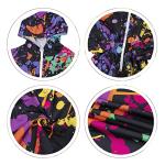 EOSIEDUR Women's One Piece Tracksuit Outfits Windbreaker Jacket Camouflage Crop Top Pants Jumpsuit Set Tie-dyed L