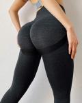 CFR Womens High Waist Leggings Workout Butt Lifting Leggings Booty Scrunch Butt Yoga Pants #0 Black M