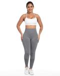 NORMOV Seamless Workout Butt Lifting Leggings - Booty Scrunch Gym Leggings for Women(AB Grey,M)