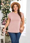 ForHailey Plus Size Tops for Curvy Women Tshirts Summer Tee Crewneck Cap Short Sleeve Tunic Blouse Srping Clothes Dressy Pink 4X-Large
