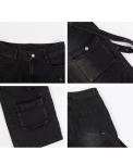 Lafaguw Women's Cargo Pants Low Waist Baggy Jeans Pocket Wide Leg Casual Trendy Streetwear Grunge Emo Clothes(Black1-M)