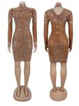 Sparkly Rhinestone Mini Dress for Women