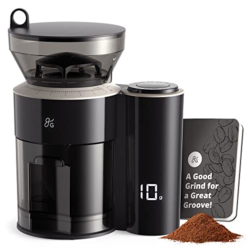 Onyx Black Burr Coffee Grinder with Scale