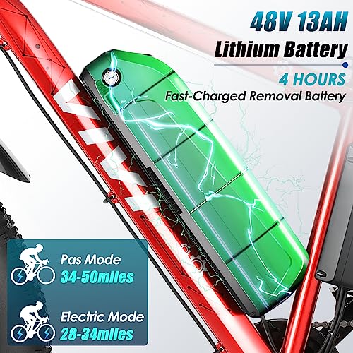 Vivi 26" Fat Tire Electric Mountain Bike 500W