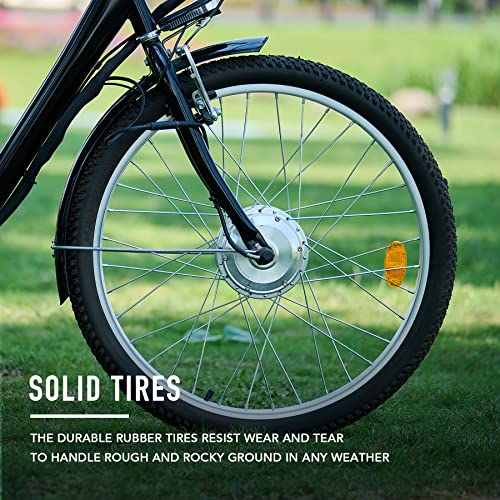 Viribus 24" Electric Trike for Adults with Basket