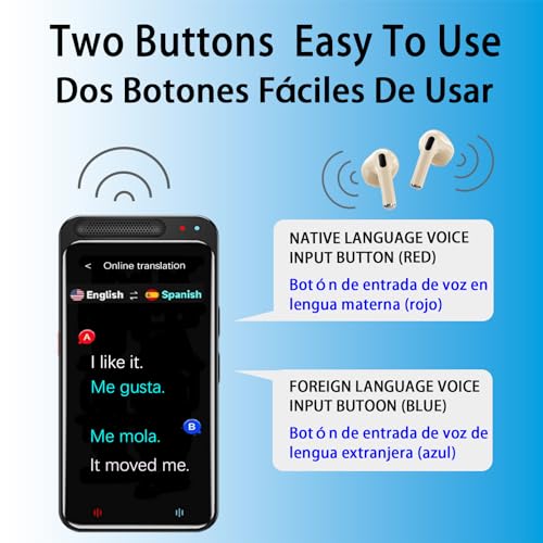 Angok Two Way AI Voice Translator with 138 Languages