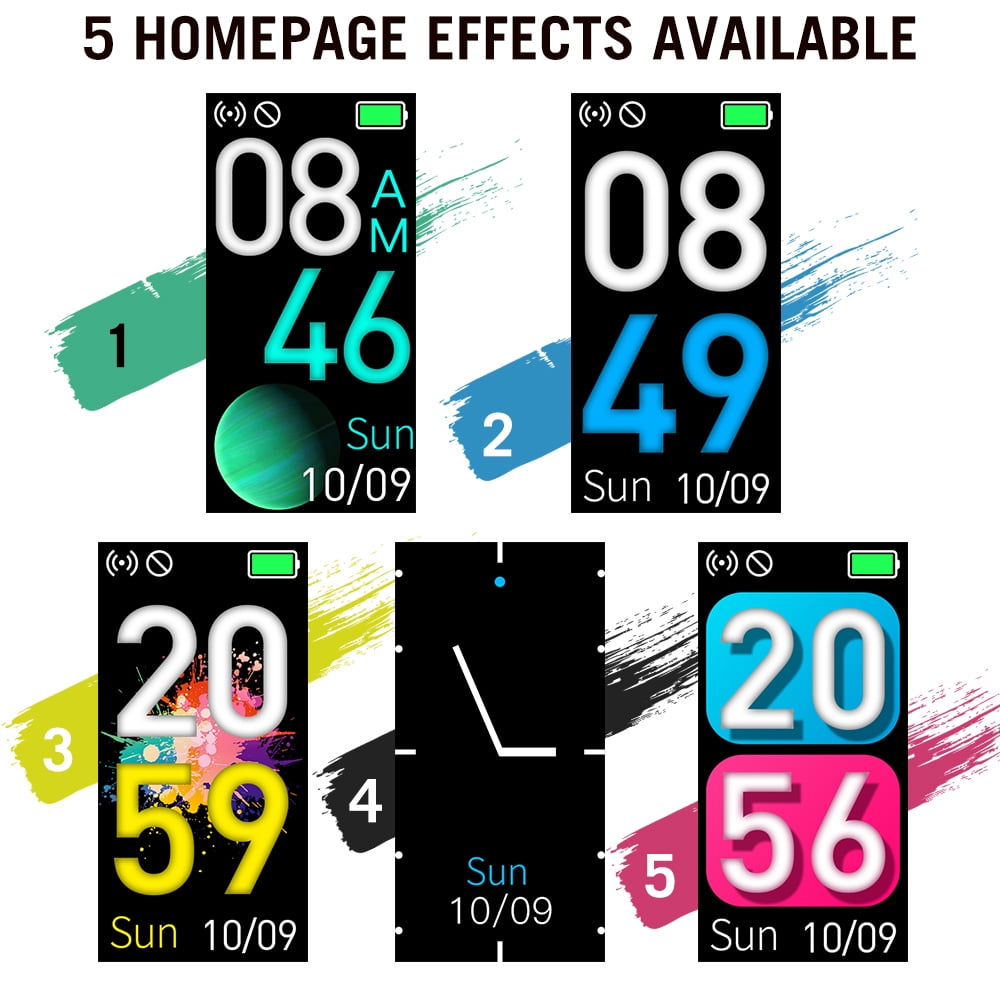 Waterproof Fitness Tracker Smart Watch with Heart Rate Monitor