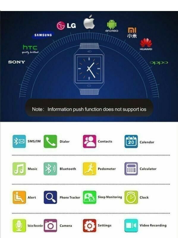 Waterproof Smart Fitness Watch with Heart Rate Monitor