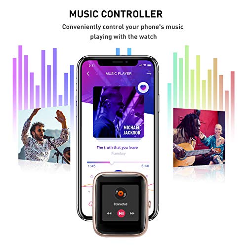 Fitpolo Pink Fitness Tracker with Heart Rate Monitor