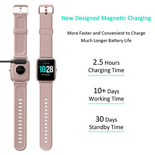 Fitpolo Pink Fitness Tracker with Heart Rate Monitor