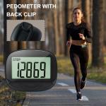 Clip-On Large Screen Electronic Pedometer for Everyone