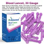 Blood Sugar Lancets, 30 Gauge, 50/150/200 Pcs