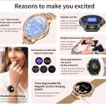 Luxury Gold Smartwatch with Heart Rate & Sleep Monitor