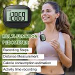 Clip-On Digital Pedometer and Step Tracker