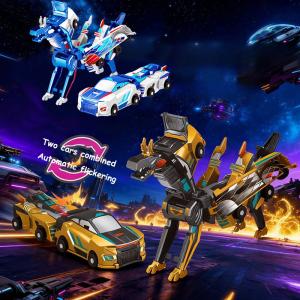 Magnetic Transforming Dinosaur Car Toy for Kids