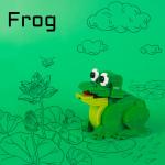 Interactive Mini Robot Frog Building Block Toy