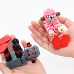 Colorful Wooden Robot Toys for Early Learning
