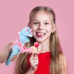 Blue Robot Lollipop Holder - Fun Treat Storage