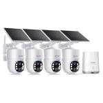 Wireless 5MP Solar Security Cameras - 4 Pack