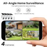 Wireless 5MP Solar Security Cameras - 4 Pack