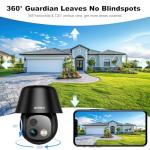 2K Wireless Solar Security Camera with AI Detection