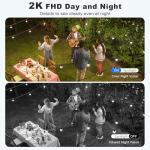 2K Wireless Solar Security Camera with AI Detection