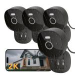 2K Waterproof Security Camera with Alexa - 4 Pack
